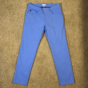 Peter Millar EB66 Performance Crown Sport Pants Bonnet Blue Golf 33x30 EUC $160